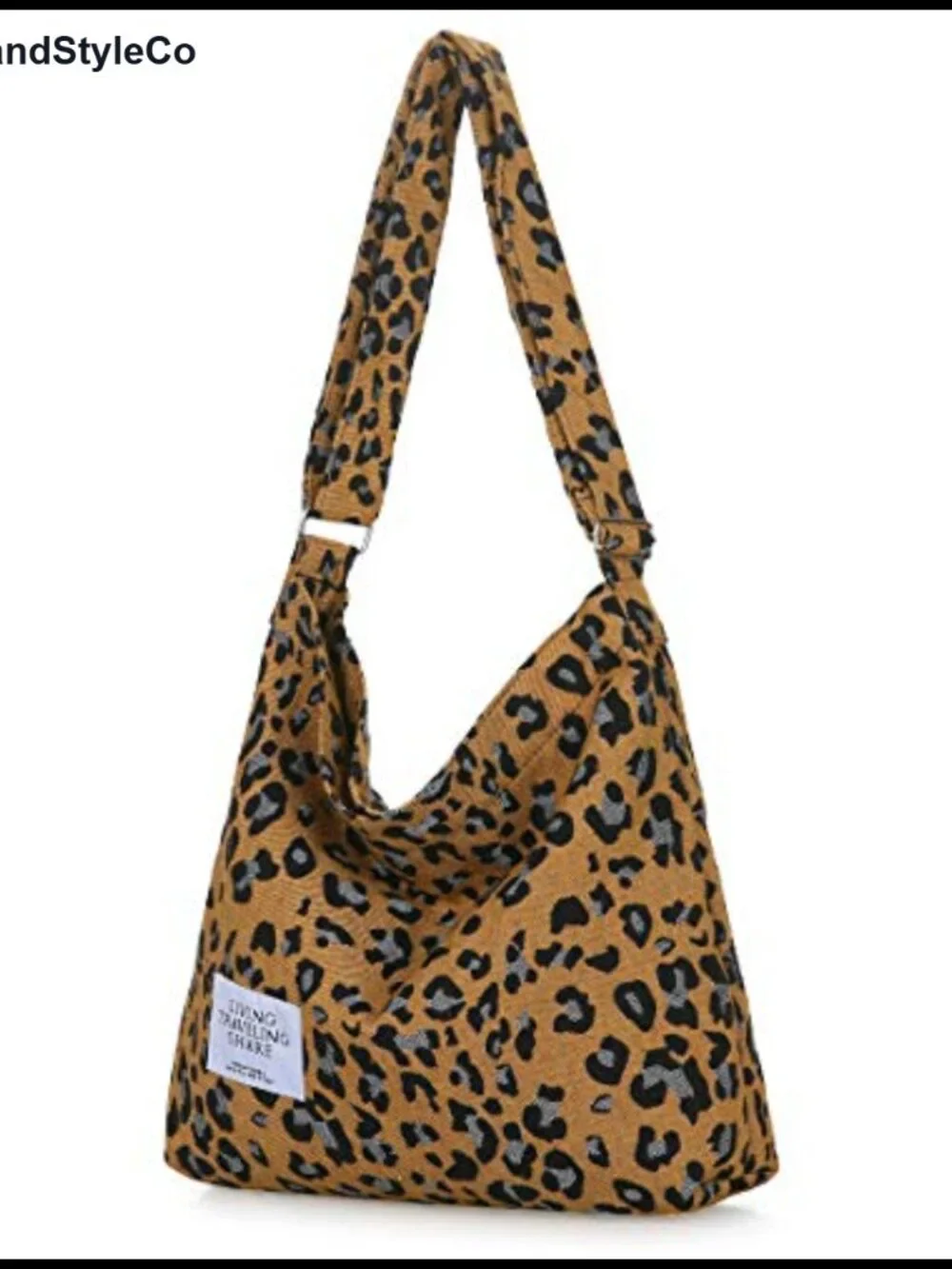 Canvas Hobo Crossbody Shoulder Bag Tote Zip Closure Adjustable Strap